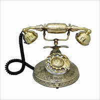 Brass Antique Telephone - Premium Brass, Polished Finish, Golden Color | Retro Design, Lightweight, Rust Proof, Heat & Weather Resistant, Decorative Handicraft