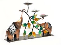 Home Decor Indian Handmade Elephant Design Tea Light Stand Holder