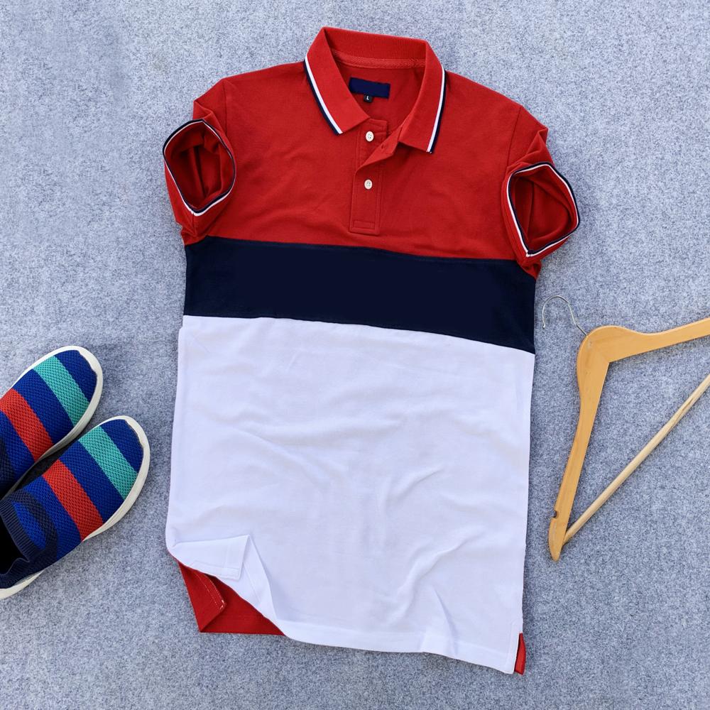Mens Plain Polo Collar T-Shirt
