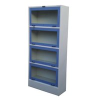 Metal Bookcase - 66"x33"x12" Blue Painted Finish | Metal Structure For Books And Magazines