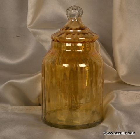 Home Purpose Luster Colorful Glass Jar