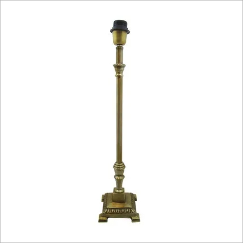 Black Metal Ms Single Piller Table Stand - Color: Brass Antique