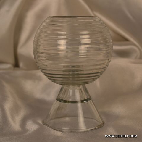 Glass Clear Antique Candle Holder
