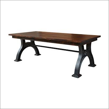 Wrought Iron Wooden Dining Table