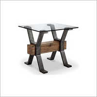 Reclaimed Wood Stretcher End Table
