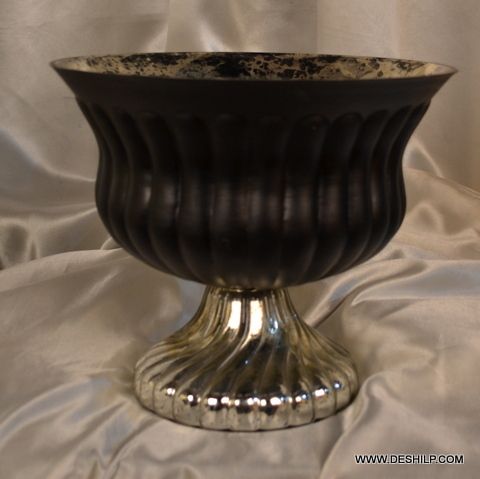 Black Color Glass Candle Holder