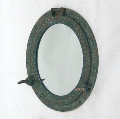 Porthole Mirror Rust Finish 17 Inch