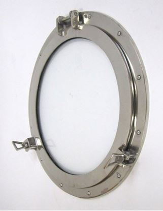 Porthole Glass Aluminum Chrome 20 Inch