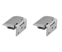 Brass Glass Hinges - Polished Brass, 1.5 Inch Size, Round & Square Shapes | Designed For Door Use, Weighs 250-300 Grams