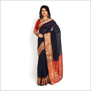 Multicolor Ladies Border Chanderi Saree