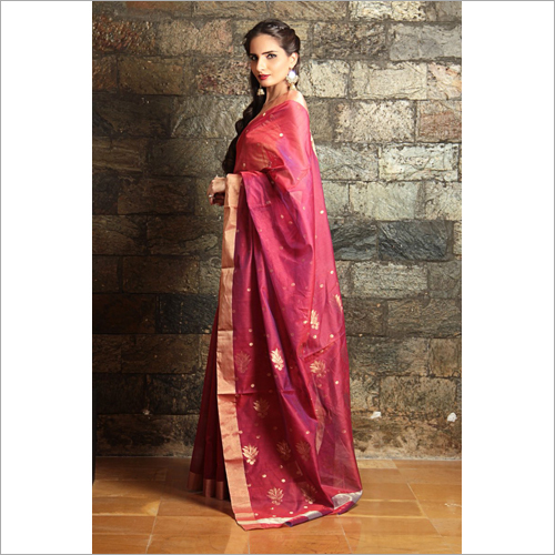 Silk Ladies Traditional Red Saree