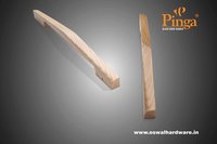 White/wood Stylus Wood Glass Door Handle