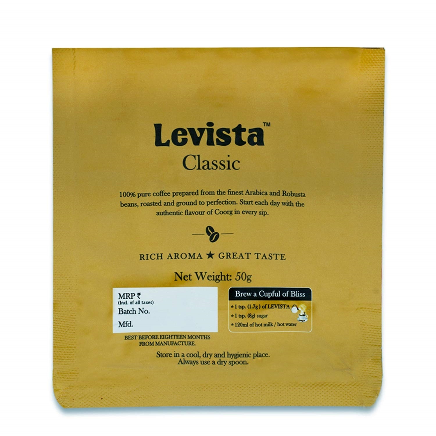 Levista Classic 50 gms Standy Pouch