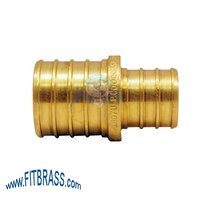 BRASS PEX BARB REDUCING COUPLING