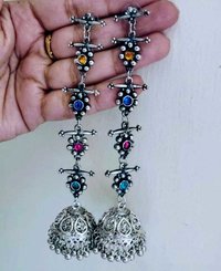 Metal Jhumka Earrings
