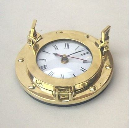 Brass Porthole Clock 6 Inch