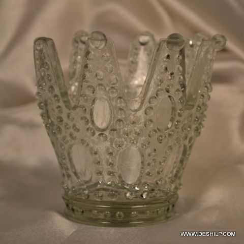 Cutting Glass Antique Shape Candle Holder