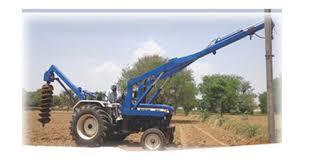 Tractor Mounted Pole Erection Machine