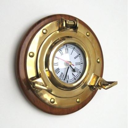 Brass Porthole Clock 7 Inch