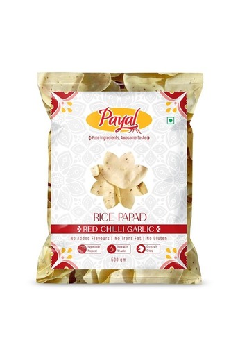 Rice Papad With Red Chilli Garlic By Payal Flakes Pvt. Ltd.