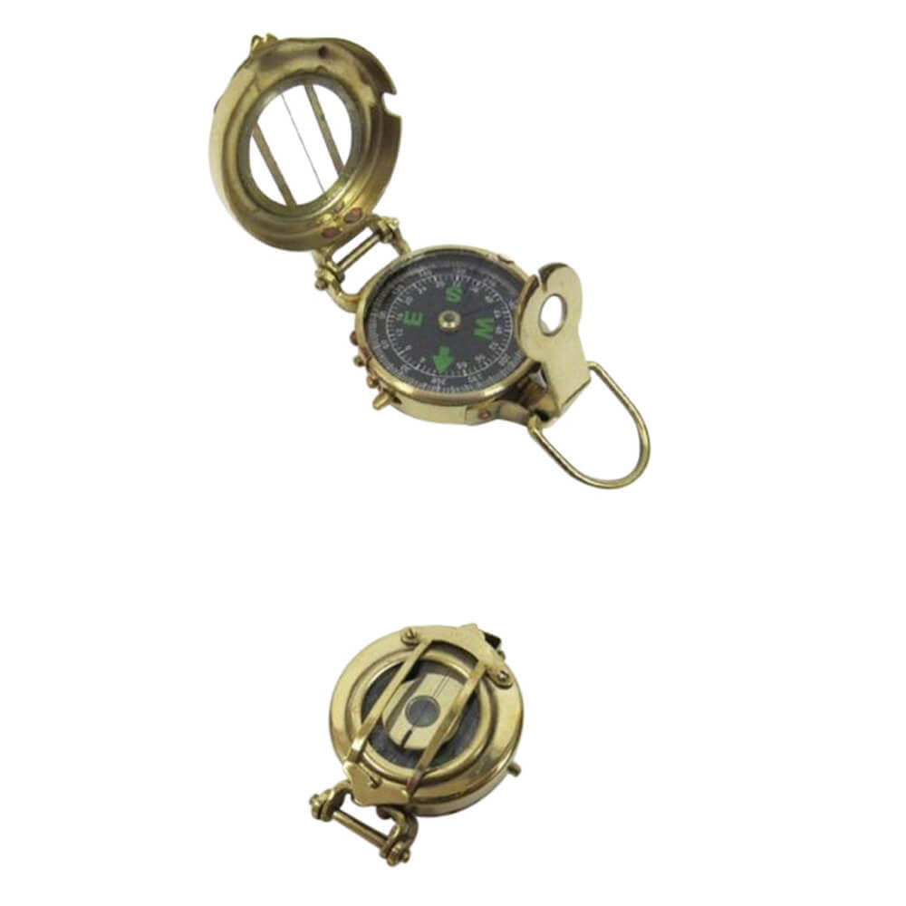 Military Compass Elite Model Polished Brass