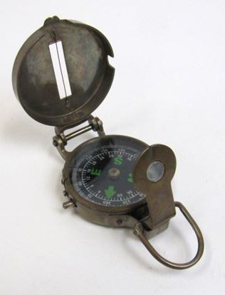 Military Compass With Bronze Finish