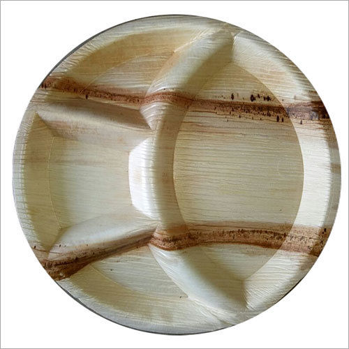 Areca Leaf Plate / Round / 12 inch / 4 Compartment