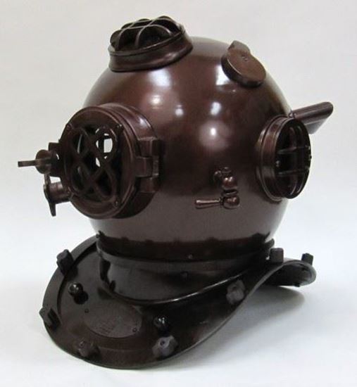 Aluminum & Brass Brown Diver Helmet