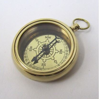 Brass Ship Wheel Pocket compass 2 Inch