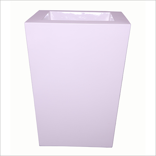 White Plain Fiber Flower Pot