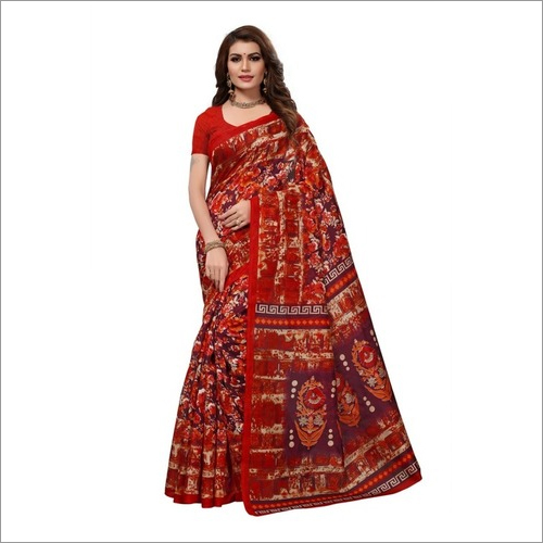 New Printed Bhagalpuri saree