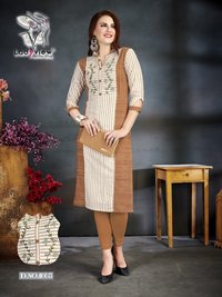 Designer Handloom Cotton with handwork Long Kurti