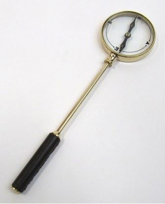 Solid Brass Magnifying Glass Compass with Handle