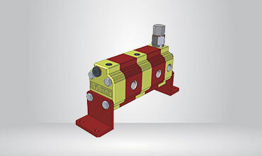 Red And Yellow Flow Divider Single Valve Group 0