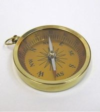 Golden Brass Pocket Flat Compass