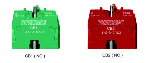 Contact Blocks - Normally Open & Normally Closed Application: Switchgear