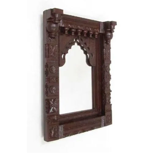 Carved Wooden Jharokha With Mirror