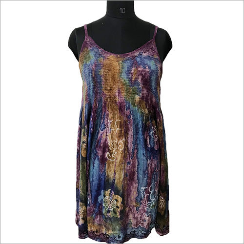 Ladies Beach Wear Tie Dye Sleeveless Dress