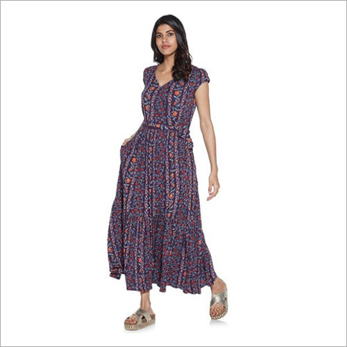 Spring Ladies Printed Hippie Maxi Dress