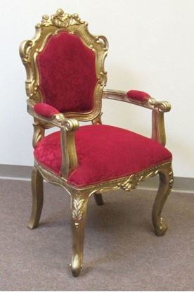Carved Wooden Padded Wedding Chair