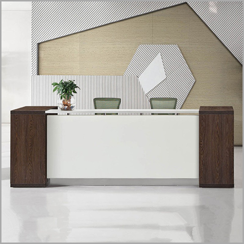 Machine Made Office Reception Wooden Desk