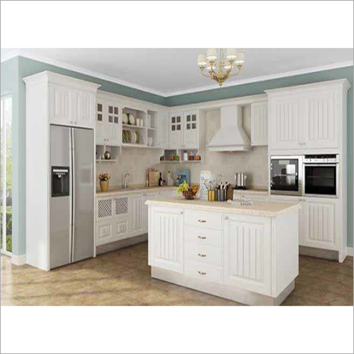 Open U Shaped Country Kitchen Cabinet