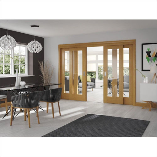 Four Natural Wooden Sliding Door