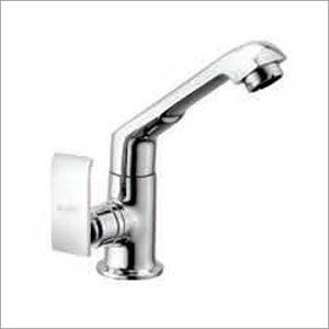 High Flow Chrome Brass Swan Neck Bib cock for Bathroom Wall Mount