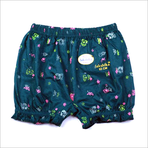 Kids 65cm Cotton Printed Bloomer - Cotton, XS-S-M-L Sizes, Green Color | Printed Design for Girls, Quality-Checked Inner Wear