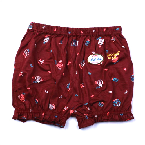 Kids Printed Bloomer - Cotton Fabric, 65cm Size XS-XL, Red Color with Vibrant Patterns