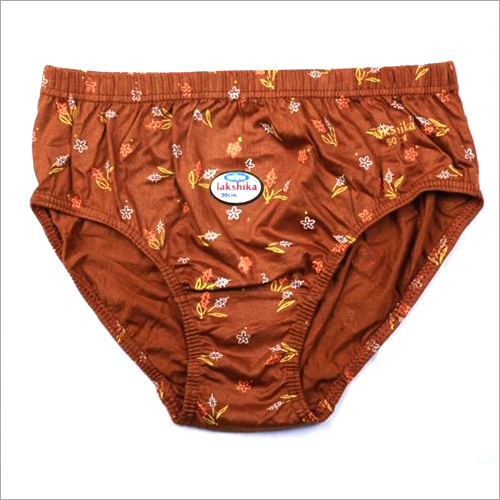 Brown Ladies Cotton Printed Panty