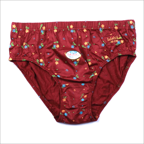Ladies Daily Wear Printed Panty - Cotton Material, Sizes S-XXL | Vibrant Red Color, Soft Fabric, Ideal for Women