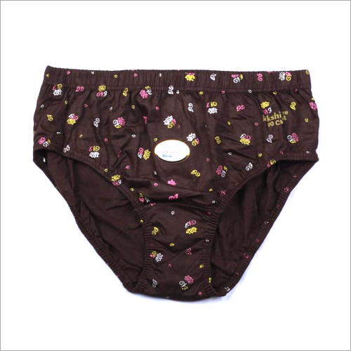 Brown Ladies Daily Wear Printed Cotton Panty
