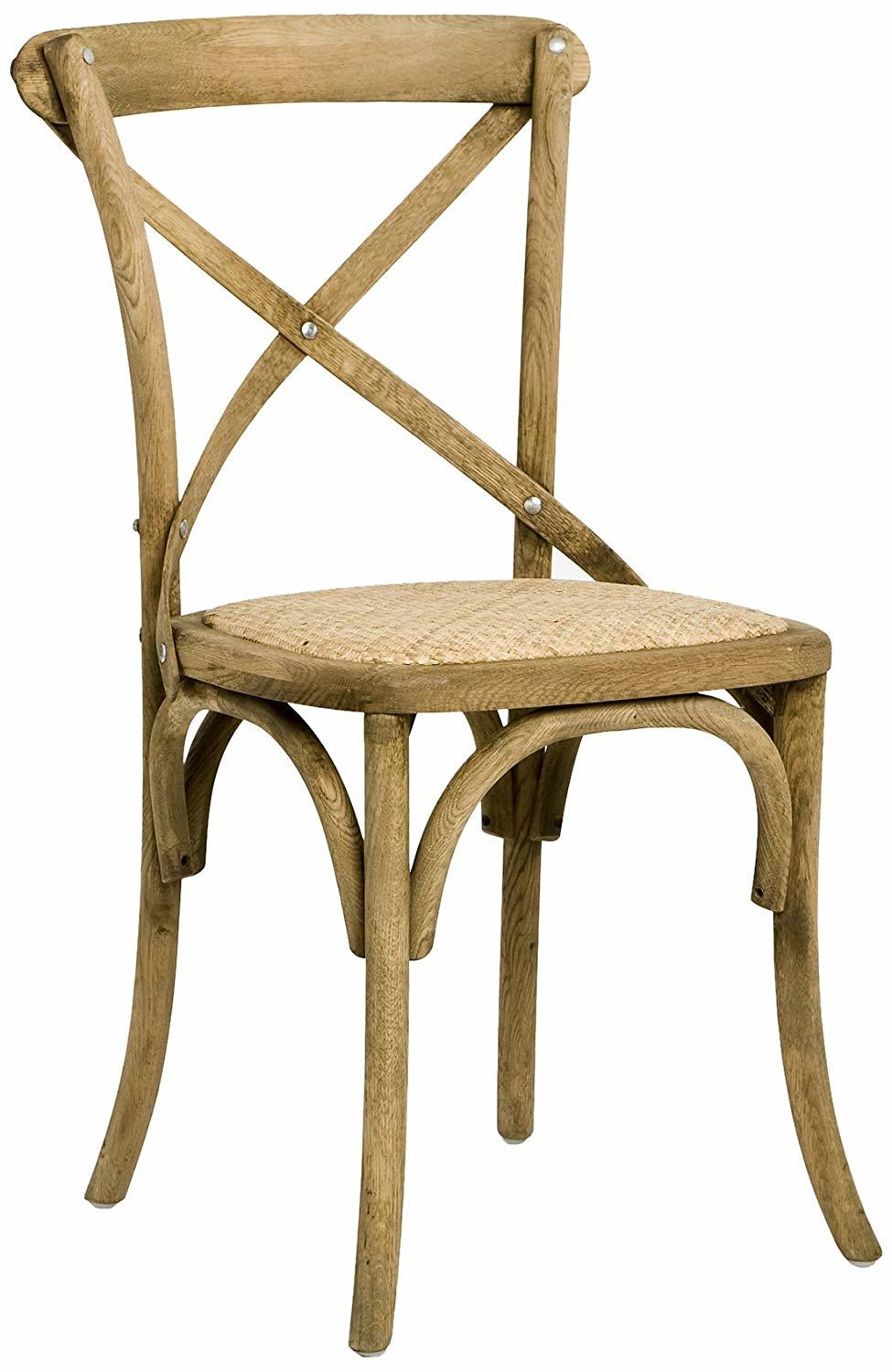 Crossback Mango Wood Dining Side Chair